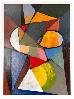 Martin Rosenthal Martin Rosenthal 1899 1974 Large Abstract c1960 oil on Masonite - 2969582