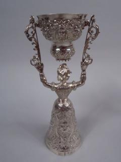 Martin Sugar Pair of Antique Neresheimer German Silver King Queen Wedding Cups - 3770163