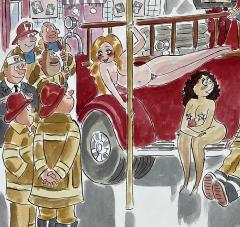 Marty Murphy Firemen on Fire Sweet To Let Us Practice Over Here Playboy Magazine - 4482160