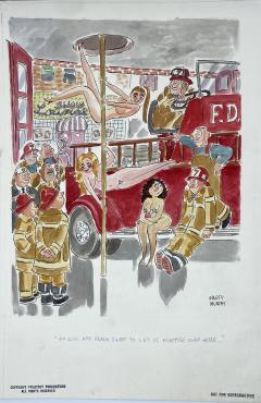 Marty Murphy Firemen on Fire Sweet To Let Us Practice Over Here Playboy Magazine - 4482163