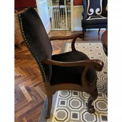 Mary McDonald Chippendale Black Mohair Dining Chairs Set of 12 - 3287066