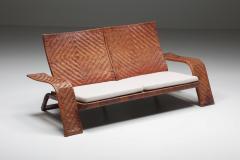 Marzio Cecchi Marzio Cecchi Leather 2 Seater Couch 1970s - 2386866