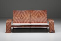 Marzio Cecchi Marzio Cecchi Leather 2 Seater Couch 1970s - 2386913