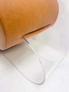 Marzio Cecchi Pair of Cognac Leather Lounge Chairs by Marzio Cecchi - 3232663