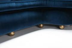 Marzio Cecchi Velvet Sofa Attributed to Marzio Cecchi Italian Design Glam Canape 1970s - 3413190