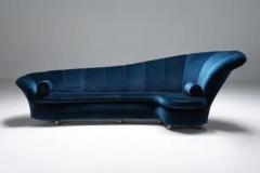 Marzio Cecchi Velvet Sofa Attributed to Marzio Cecchi Italian Design Glam Canape 1970s - 3413191
