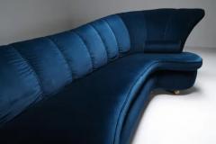 Marzio Cecchi Velvet Sofa Attributed to Marzio Cecchi Italian Design Glam Canape 1970s - 3413192