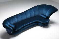 Marzio Cecchi Velvet Sofa Attributed to Marzio Cecchi Italian Design Glam Canape 1970s - 3413218