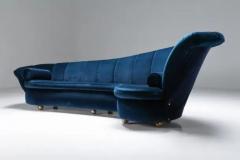 Marzio Cecchi Velvet Sofa Attributed to Marzio Cecchi Italian Design Glam Canape 1970s - 3413226