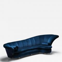 Marzio Cecchi Velvet Sofa Attributed to Marzio Cecchi Italian Design Glam Canape 1970s - 3419297