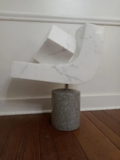 Masami Kodama Masami Kodama Modernist Carrera Marble Granite Steel Sculpture Signed 1970s MCM - 2556013