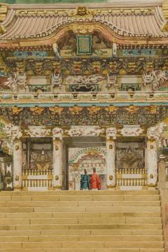 Masana Kawakuba Asian watercolor of a Buddha shrine by Masana Kawakuba - 4640832