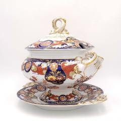 Masons Ironstone Fence and Vase Soup Tureen and Underplate England circa 183 - 3701373