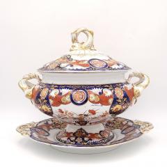 Masons Ironstone Fence and Vase Soup Tureen and Underplate England circa 183 - 3701374