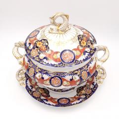 Masons Ironstone Fence and Vase Soup Tureen and Underplate England circa 183 - 3701377