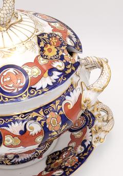 Masons Ironstone Fence and Vase Soup Tureen and Underplate England circa 183 - 3701379