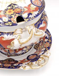 Masons Ironstone Fence and Vase Soup Tureen and Underplate England circa 183 - 3701380