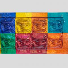 Massimiliano Luzzi Large rectangular eyes glass Art by Massimiliano Luzzi - 4092851
