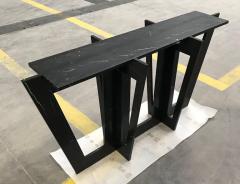 Massimo Mangiardi Italian Black Marble Modern Console or Sofa Table by Massimo Mangiardi - 1707390