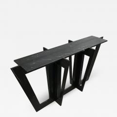 Massimo Mangiardi Italian Black Marble Modern Console or Sofa Table by Massimo Mangiardi - 1711489