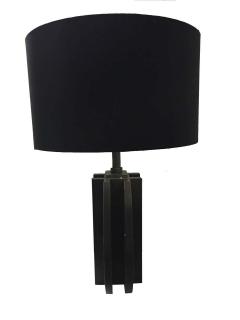 Massimo Mangiardi Pair of Italian Black Slate Stone Table Lamps by Massimo Mangiardi - 1759295