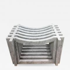 Massimo Mangiardi Two Italian White Carrara Marble Benches or Stools by Massimo Mangiardi - 1696322