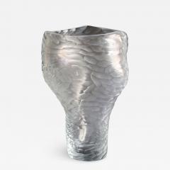 Massimo Micheluzzi Allungato Grande Inciso Cristallo Vase - 3409385