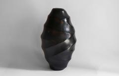 Massimo Micheluzzi Carved Black Vase - 2422448