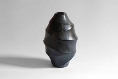 Massimo Micheluzzi Carved Black Vase - 2639946
