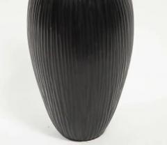 Massimo Micheluzzi Massimo Micheluzzi Black Murano Glass Vase Hand Blown and Battuto Cut 2002 - 3350431