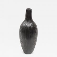 Massimo Micheluzzi Massimo Micheluzzi Black Murano Glass Vase Hand Blown and Battuto Cut 2002 - 3482359