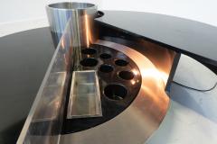 Massimo Papiri Coffee Table Dry Bar Stainless Steel by Massimo Papiri for Sabot Italy 1970s - 4492610