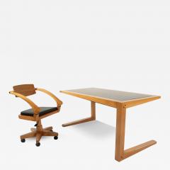 Massimo Scolari Mid Century Desk and Matching Chair by Massimo Scolari for Giorgetti Italy 1990 - 3964127