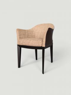 Massimo Scolari Set of 4 Giorgetti Normal Armchair by Massimo Scolari Leather Fabric Italy - 4620525