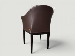 Massimo Scolari Set of 4 Giorgetti Normal Armchair by Massimo Scolari Leather Fabric Italy - 4620529