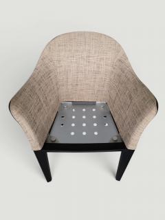 Massimo Scolari Set of 4 Giorgetti Normal Armchair by Massimo Scolari Leather Fabric Italy - 4620533