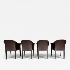 Massimo Scolari Set of 4 Giorgetti Normal Armchair by Massimo Scolari Leather Fabric Italy - 4620584
