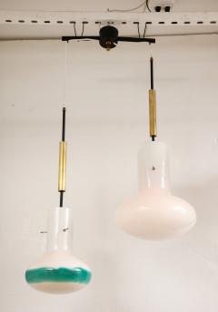 Massimo Vignelli A Double Pendent Light by Massimo Vignelli for Venini 1960 Italy - 3384562