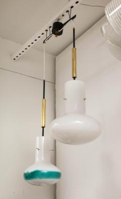 Massimo Vignelli A Double Pendent Light by Massimo Vignelli for Venini 1960 Italy - 3384569