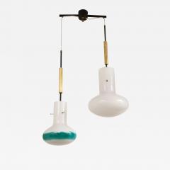 Massimo Vignelli A Double Pendent Light by Massimo Vignelli for Venini 1960 Italy - 3384673