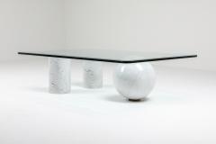 Massimo Vignelli Italian White Marble Coffee Table by Massimo Vignelli 1970s - 1183596