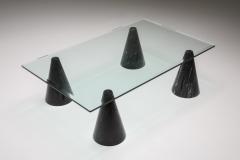 Massimo Vignelli Marble and Glass Coffee Table in the Style of Massimo Vignelli 1970s - 1555671