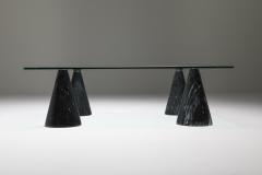Massimo Vignelli Marble and Glass Coffee Table in the Style of Massimo Vignelli 1970s - 1555672