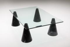 Massimo Vignelli Marble and Glass Coffee Table in the Style of Massimo Vignelli 1970s - 1555673