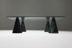 Massimo Vignelli Marble and Glass Coffee Table in the Style of Massimo Vignelli 1970s - 1555674