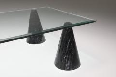 Massimo Vignelli Marble and Glass Coffee Table in the Style of Massimo Vignelli 1970s - 1555677