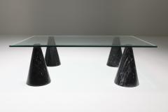 Massimo Vignelli Marble and Glass Coffee Table in the Style of Massimo Vignelli 1970s - 1555679