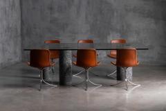 Massimo Vignelli Marble and Glass Dining Table by Massimo Vignelli Italy 1980s - 4529891