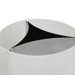 Massimo Vignelli Table Lamp in White Round Plastic Shade and Chromed Plated Brass for Arteluce - 3227873