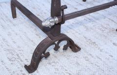 Massive 1890s Andirons And Fireplace Tools With Faces - 2046909